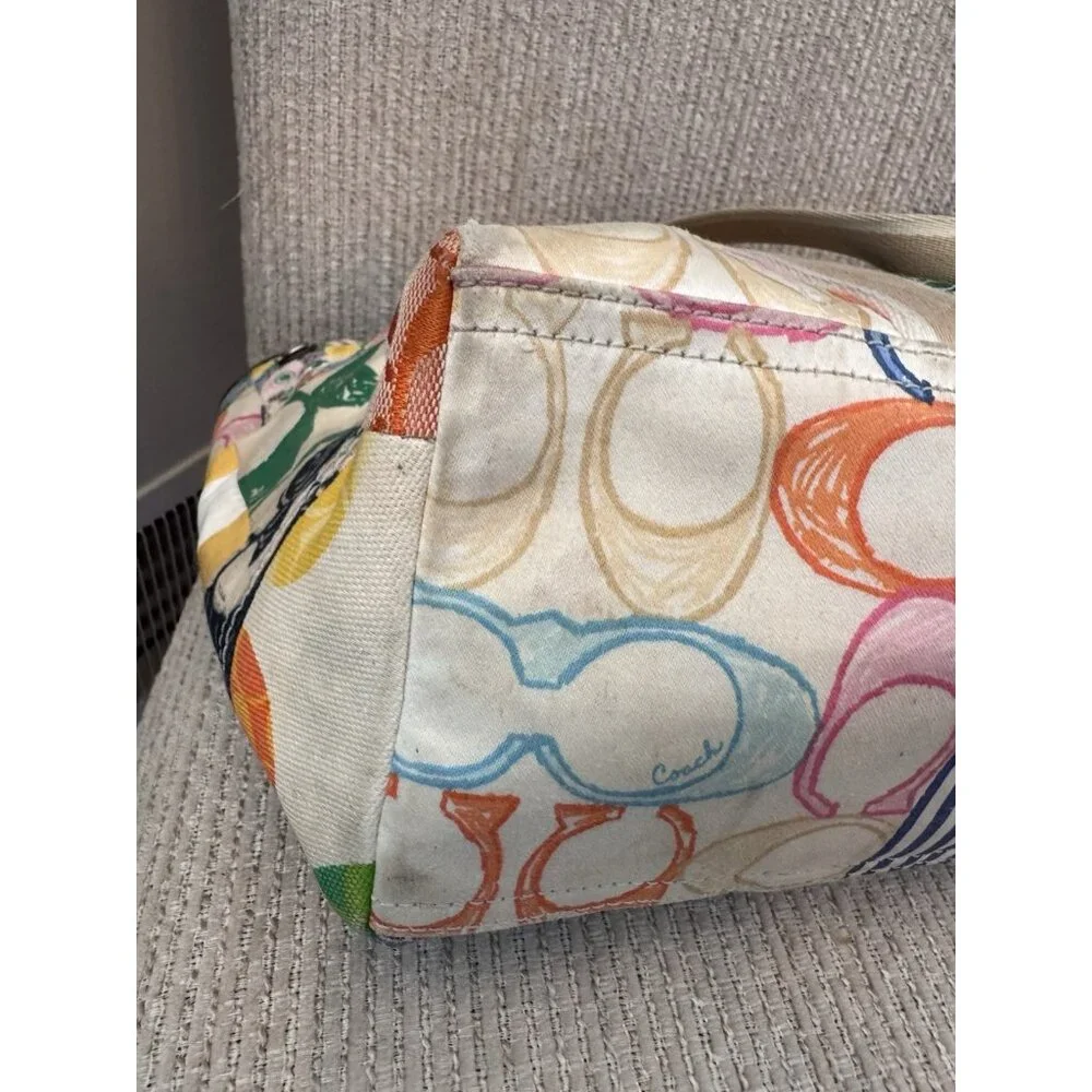 Coach Hampton Weekend Tote Bag Patchwork Handbag Purse Satchel Y2K - Picture 13 of 16